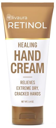 Retinol LIVAURA Anti-Aging Hand Cream – The Original Brand For Younger Looking Hands –Rich, Hand Cream Conditions & Protects Skin, Nails & Cuticles – Vitamin A Minimizes Age’s Effect on Skin