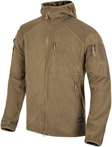 Helikon-Tex Uomo Alpha Hoodie Giacca Grid Fleece Verde Oliva