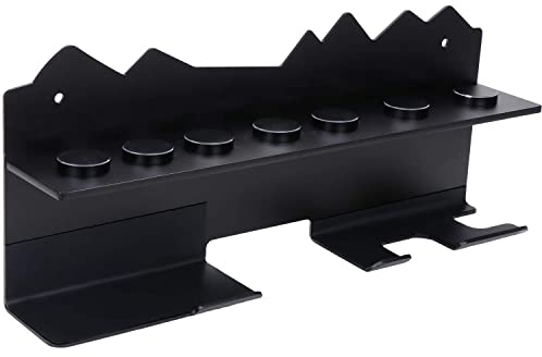 KEESIN Halter Haartrockner Lockenstab Halterung kompatibel für Dyson Airwrap Styler Lockenwickler und 7 Lockenfässer Wandhalterung Ständer Organizer Edelstahl (Schwarz)