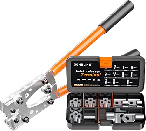 SOMELINE Alicates para prensar alicates para terminales de cables, alicates para terminales de cables tubulares 6-50 mm² alicates para prensar para Cembre A-M con cortacables para cortar cables