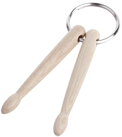 VVXXMO Porte-clés mini baguettes de batterie en bois, cadeau de percussion - - taille unique