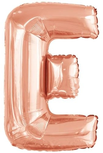 Amscan 9911467 9911467-Rose Buchstabe E SuperShape Folienballon-44, Rosegold
