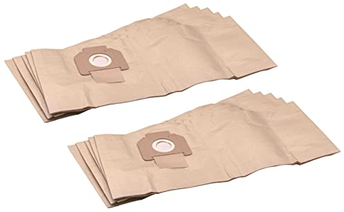 vhbw 10x Staubsaugerbeutel kompatibel mit Nilfisk-Alto Attix 350-01, 360-21, 360-11, 302000449, 360-2M Staubsauger - Papier, 66cm x 27,8cm braun