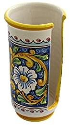 ILAB Portabicchieri grande in ceramica decorata a mano da ceramisti siciliani di Santo Stefano di Camastra barocco art 17