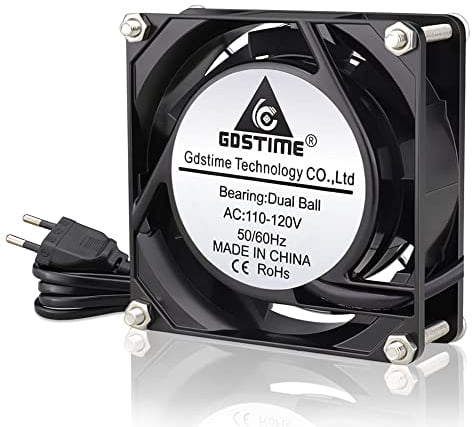 GDSTIME Ventilador de 80 mm, 80 x 25 mm, 230 V, 220 V CA, 80 mm, refrigeración axial