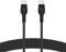 Belkin BoostCharge Pro Flex cable trenzado USB-C a USB-C, cable de carga rápida Power Delivery con certificación USB-IF para iPhone 16 y 15, Galaxy S24, iPad, MacBook, Note, Pixel y otros, 2 m, negro