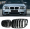GSRECY Gloss Black Dual Slat Front Bumper Sport Kidney Grill Grille Compatible with BMW 2007-2013 1 Series E81 E82 E87 E88 Lci