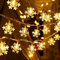 Weihnachten Schneeflocke Lichterketten,Schneeflocke Lichterketten Außen,6M 40LED Batteriebetriebene Lichterketten,2Modi Wasserdichte für Innen-Außen-Hochzeitsfeier Neujahr Garten Weihnachtsdekoration
