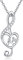 VONALA Musik Note Halskette 925 Sterling Silber Musik Anhänger Halskette Cubic Zirkonia Musik Schmuck Geschenk für Damen Frauen Mädchen