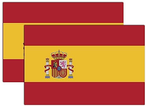 GEEKBEAR Imán de coche con bandera nacional (España, 2 unidades) – Señal magnética reflectante impermeable duradero – 6 x 4 pulgadas