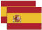 GEEKBEAR Imán de coche con bandera nacional (España, 2 unidades) – Señal magnética reflectante impermeable duradero – 6 x 4 pulgadas