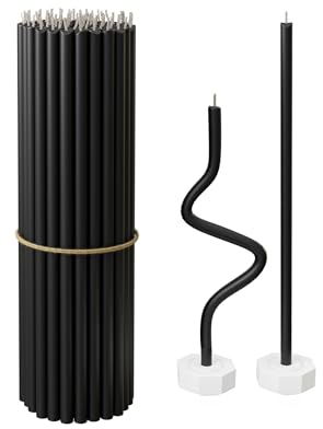 Reine Bienenwachs kerzen für Zuhause - 40 schlanke Tropfenkerzen + 2 Halter, langanhaltend, ganz natürlich für kirchliche Gebete, Hanukkah, Geburtstagskuchen, Weihnachten und Advent