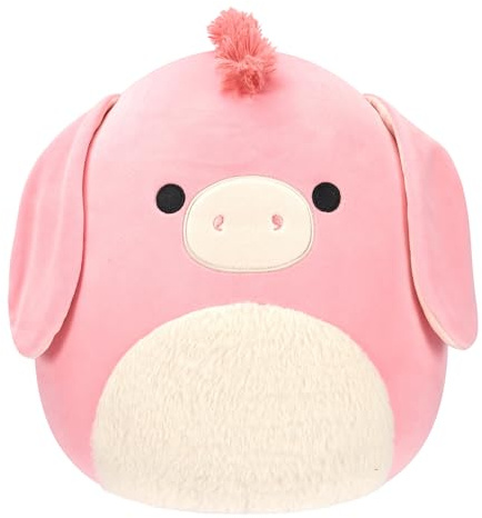 Squishmallows Original 12-Inch Maudie Pink Donkey with White Fuzzy Belly - Official Jazwares Plush