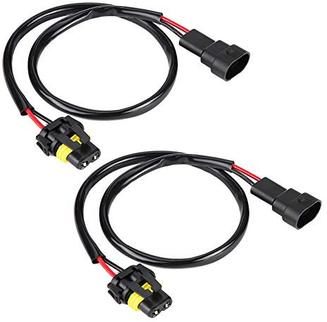 [2 Stück] Lampenbuchse Kabel Scheinwerfer Adapter Buchse für 9005 9006 Fassung Nebelscheinwerfer H11