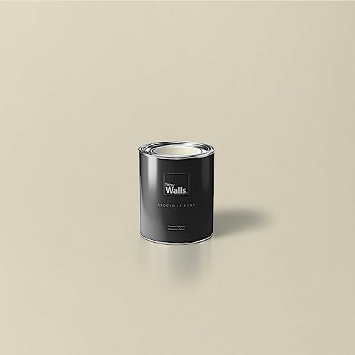 New Walls Premium Wandfarbe Grün, Champagner Liquid Luxury Dispersionsfarbe für Innenräume – 1 L