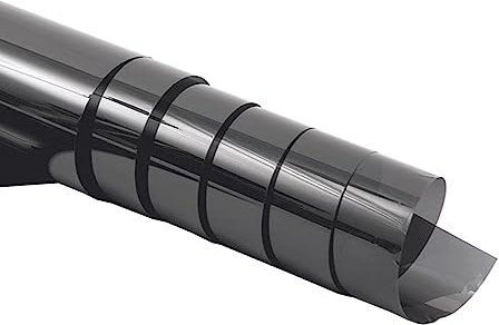 MOCNT Film de Teinte de Vitre Voiture 1% VLT Film Teinté de Fenêtre Fumée Noir Rouleau Autocollant Verre Film Teinte Solaire Protection Film de Verre Anti Regard 76cm X 300cm