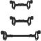 3tlg Kinderwagen-Verbindungsstücke,2* Steckverbinder für kurze Kinderwagen+1* langer Kinderwagenanschluss,Baby Stroller Connector Universal Joints Kinderwagen Zubehö,Schwarz