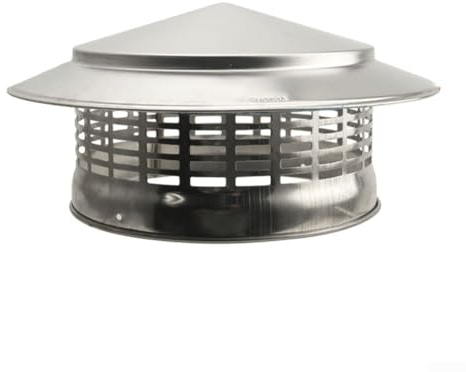 Regenschutzkappe, Vogelschutz, mit Netz, für Kamin-Topf, Rauchrohr, Regenschutz, Schutzkappenende (200 mm)