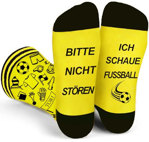 Fussball Fanartikel Lustige Geschenke für Männer bitte nicht stören socken Geburtstagsgeschenk kleinigkeit Fußball Fanartikel Herren Geaschenk zum Papa Fussballfans Adventkalender Füllung Weihanchten
