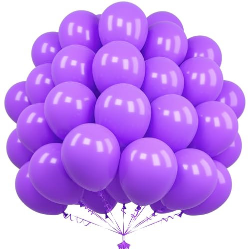 Unisun Palloncini Viola, 50 Pezzi 12 Pollici, per Uomini Ragazzi Festa Compleanno Nuziale Baby Shower Matrimonio Laurea Anniversario Decorazioni Festival