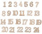 Rayher Adventskalender-Zahlen, 1,7 cm, mit Klebepunkt, Holzzahlen 1-24, FSC zertifiziert, Zahlen für Adventskalender, natur, 46758505