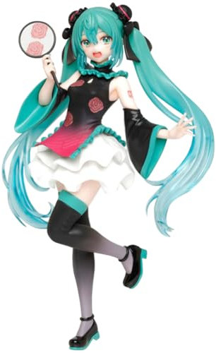 Anjinguang Miku Figur Statue Anime Miku Action Figure,18cm Pills Head Cheongsam Dress Miku Figuren Model PVC Game Character Desktop Decoration Sammelbare Anime Geschenke