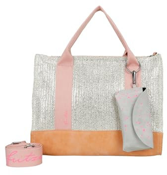 Fritzi aus Preussen Tote Bag Limited Painted Straw Shopper Silver Nature