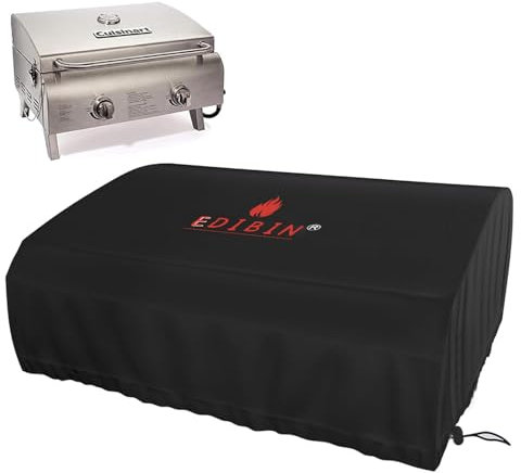 24 Inch Tabletop Grill Cover for Cuisinart CGG-306/ CGG-059 Grill, Heavy Duty 600D Grill Cover for Pit Boss 75275/ PB336GS/ PB100P1