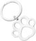 Lot de 2 porte-clés en forme de patte de chien - Porte-clés en forme de patte de chien - pendentif en forme de griffe de chat et de chien - En acier inoxydable - Pour les amoureux des chiens, la