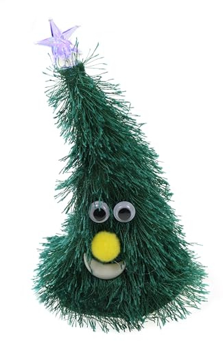 ELLUG Singende und Schwingende Weihnachtsdekoration – 16cm Mit „Ho Ho Ho“ Sound und Bewegungsfunktion, Batteriebetrieben (3X AA) (Tannenbaum)