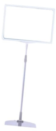 Colcolo Support de panneau réglable, support d'étiquette de prix, affichage publicitaire, cadre professionnel robuste, présentoir sur pied pour affiches, Blanc