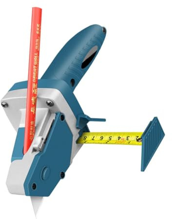 HOMSFOU Gypsum Board Cutter Mit Maßband Präzises Schneidwerkzeug Für Trockenbau Geeignet Für Gipskarton Und Pappe Inklusive Bleistift Und Aufbewahrungsbox Für Klingen