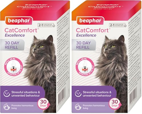 Beaphar | CatComfort Excellence Refill | Optimises Feelings of Reassurance & Well-Being | Promotes Multi-cat Harmonious Living | For Use with CatComfort Excellence Diffuser | Lasts Up To 30 Days