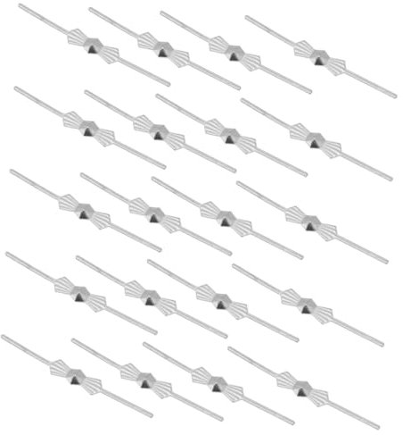 TOYANDONA 300 Stück Kronleuchter Teile Kronleuchter Haken Kronleuchter Fliege Clips Befestigungsclip Kronleuchterverbinder Aus Metall Lampenclips Silver Aluminiumlegierung