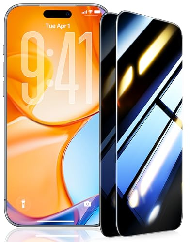 UltraGlass TOP 9H+ Armor for iPhone 17 Pro Max Privacy Screen Protector [NO.1 Military Grade Shatterproof] Privacy Screen 17 Pro Max Tempered Glass 17 ProMax [100% Anti-Spy] Longest Durable, 2 Packs