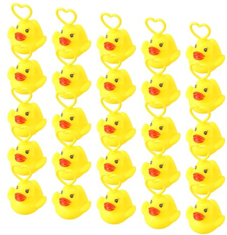 FmtwPhn 20 Stück Badespielzeug Enten Angeln, 7x6cm Enten Angeln Spiel Wasser, Angelspiel Badewanne, Angelspiel Wettbewerb Aktivität Für Babys Mädchen Sensorik Entwicklung