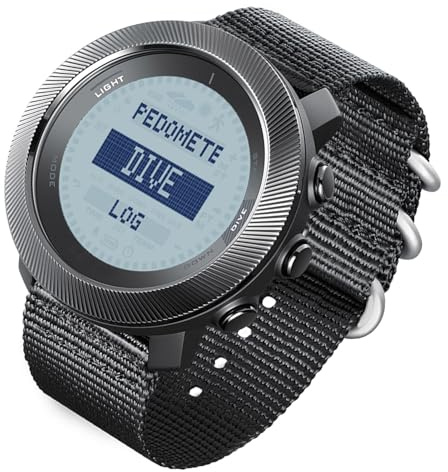 Asixxsix 100 M Unterwasser-Tauchuhr, Schwimm-Tauch-Armbanduhr, LCD-Bildschirm mit Timer und Schrittzähler, Barometer, Thermometer, Kompass und Höhenmesser für Männer und Frauen
