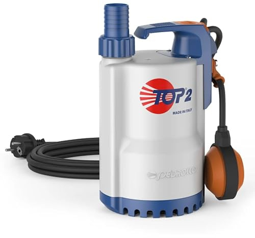 ELETTROPOMPA SOMMERGIBILE TOP 2 MONOFASE 0.50 HP Portata da 20 a 220 l/min Prevalenza da 8 a 1 mt - Bocca di mandata 1¼