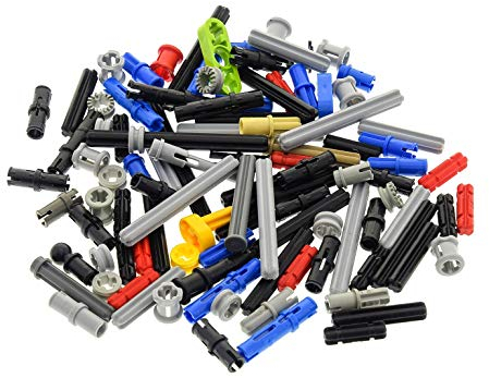 LEGO 100 Piezas TECHNIC - Conectores, Varillas, pasadores, Ejes, Pins - Piezas al Azar