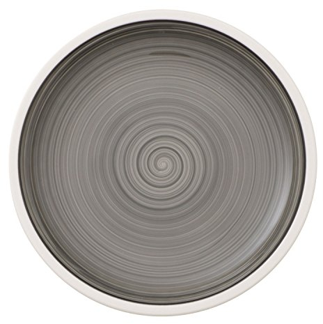 Villeroy und Boch Manufacture Gris Brotteller, 16 cm, Premium Porzellan, Grau