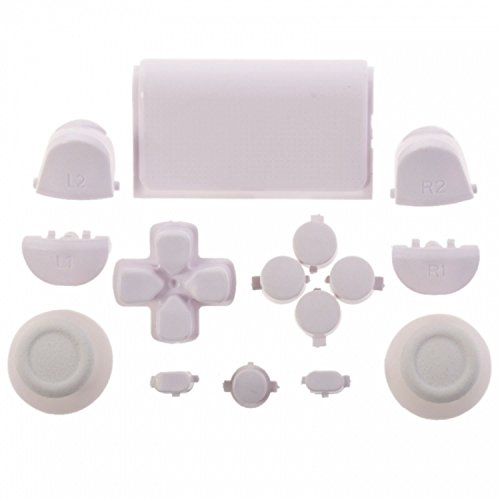 Kit de botones completos de repuesto para mando Sony Playstation 4 PS4 (blanco)
