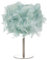 Modern and Chic Real Duck Egg Feather Table Lamp with Satin Nickel Base and Switch - Perfect for Childrens Bedroom - 40w Maximum SES Bulb by Happy Homewares