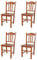 t m c s Tommychairs - 4er Set Stühle Silvana für Küche und Esszimmer, Robuste Struktur aus Buchenholz, in der Farbe Kirschholz lackiert und Sitzfläche aus Holz