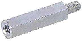 10X 226X25 Distanzmuffe mit Gewinde Innengew: M4 25mm Außengew: M4 Stahl DREMEC