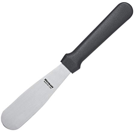 Westmark Paleta profesional de respostería para esparcir/confeccionar, Recta, Flexible, Tamaño de la hoja: 3 x 10,5 cm, Longitud: 22,5 cm, Acero inoxidable/plástico, Master Line, Negro/Plata, 31182270