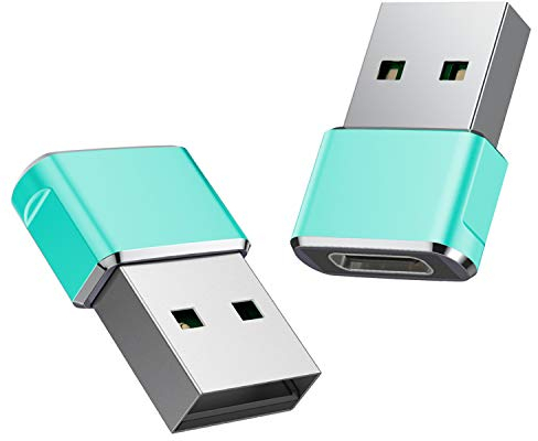 Basesailor Adaptador USB a USB C 2-Pack,USB C Hembra a USB Macho Conversor Cable Cargador Tipo A para iPhone 16 15 14 13 Mini Pro MAX,2022,iPad Air 4,Samsung Galaxy S23 S24 Ultra,A90 A71 A72 A73 Plus