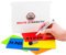 75 Beschreibbare Magnete 15 x 10 cm mit Whiteboard Marker für Scrum, Agile, Kanban oder Lean - Mix - 5 Farbe