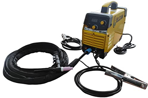 ELCAN Máquina inverter soldar TIG (Tungsteno Inerte Gas) de 250 Amperios DC (corriente continua) digital con encendido alta frecuencia HF y grupo soldadura electrodo MMA Con MOSFET