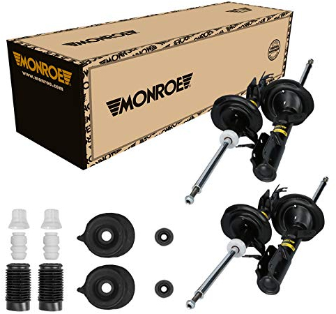 Monroe 2 Stoßdämpfer Vorne + Domlager und Staubschutz passend für Fiat Panda 169x