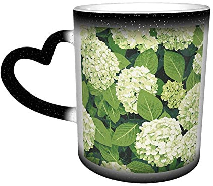 Keramik Tasse Blüte in Weiß Hitzeempfindliche Farbe ändernde Tasse in den Himmel Kaffeetassen personalisierte Geschenke